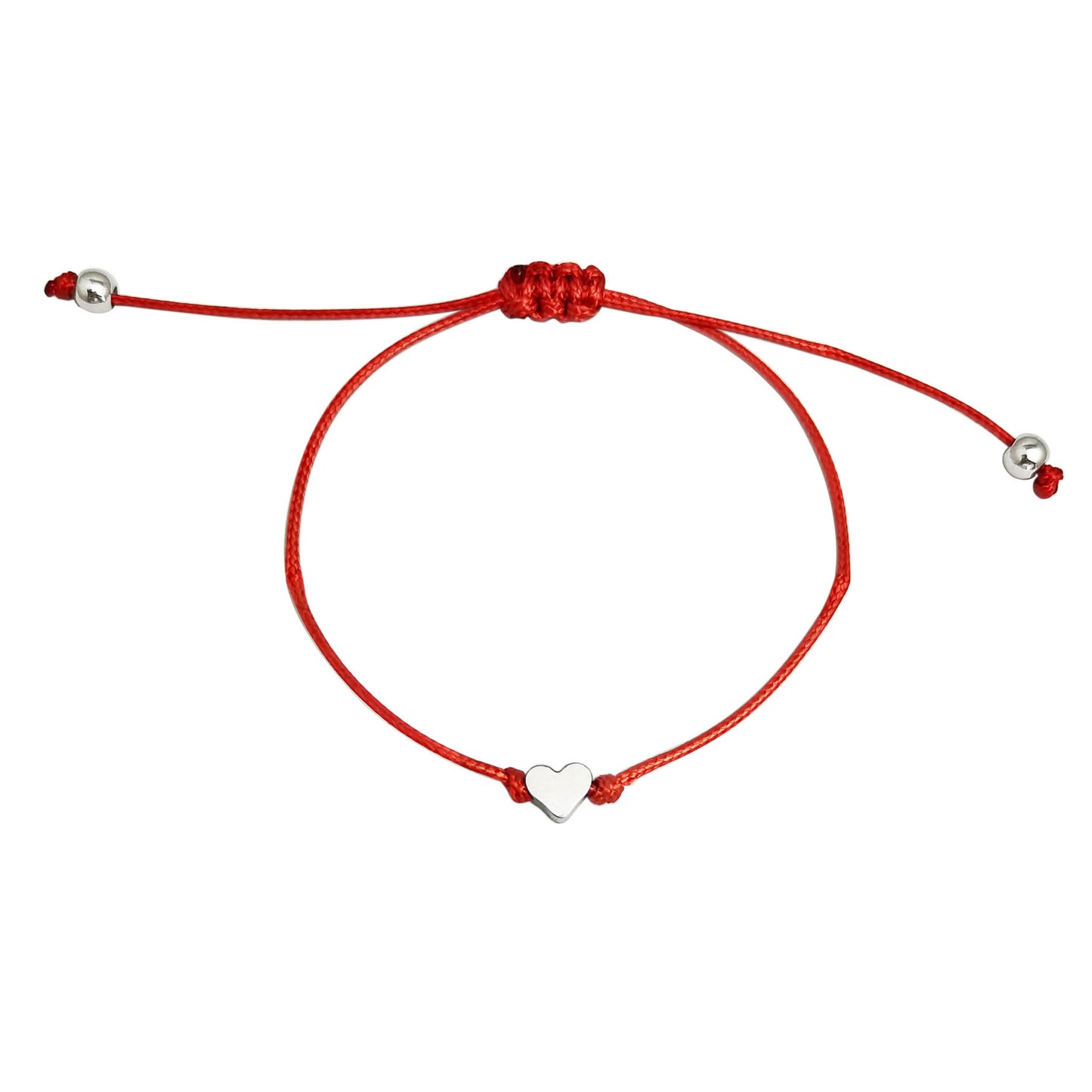 Heart Bracelet Simple Alloy Heart-shaped Wax Line Woven Friendship Couples Bracelet