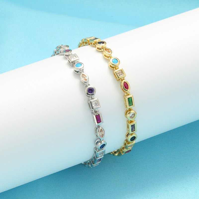 Colorful Crystals Bracelet Necklace For Women