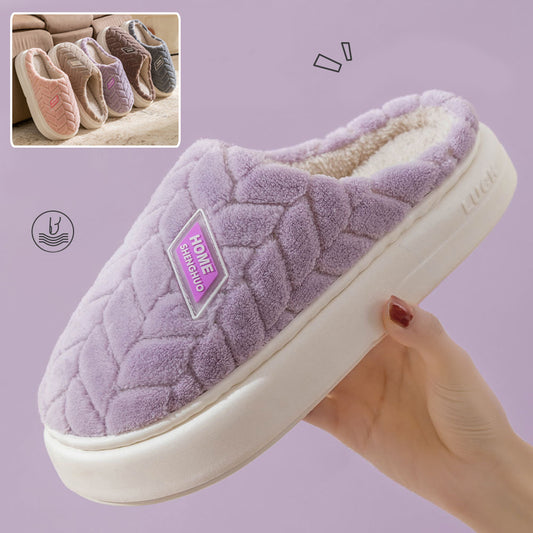 New Non-slip Thick-soled Plush Slippers Couple Winter Warm Home Slipper Indoor Fleece Shoes For Women Men