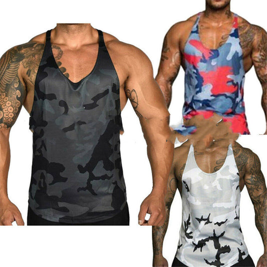Men's Camouflage Print Sports And Leisure Vest